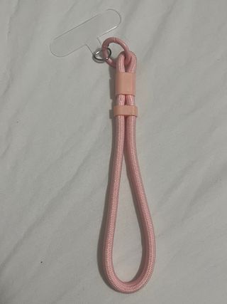 Laccetto porta cellulare rosa e accessorio cane