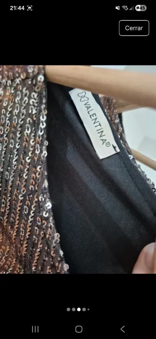 Jersey lentejuelas marrón y dorado