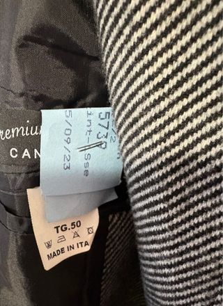 Cappotto uomo spigato grigio taglia 48/50