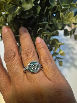 Anillo Plata 925 Nudo Triqueta Talla 7.