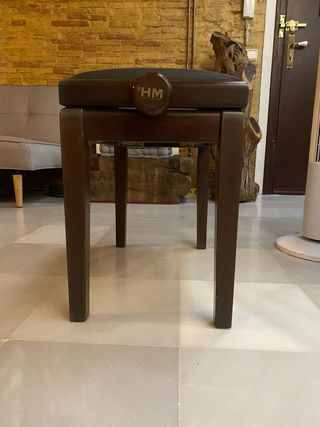 Silla Piano Regulable Madera Marrón