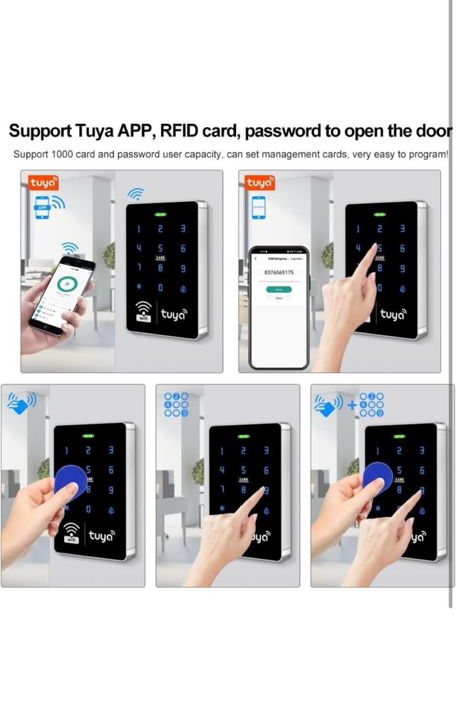 NUEVO! Controllo accesso porta WiFi IP68 RFID nuovo