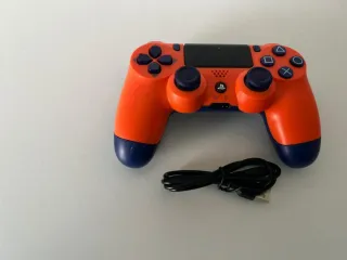 Mando PS4 Naranja y Azul
