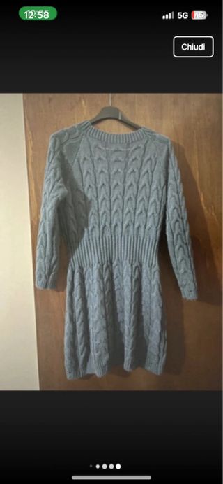 Maglione lungo donna blu