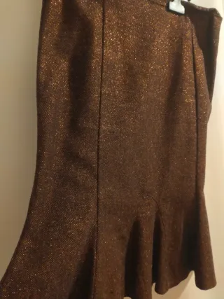 Gonna donna rame luccicoso Tg. M