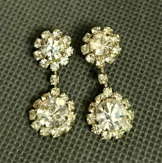 Pendientes de plata con pedrería