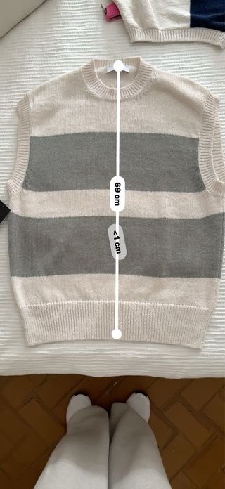 Chaleco de punto Zara rayas hombre