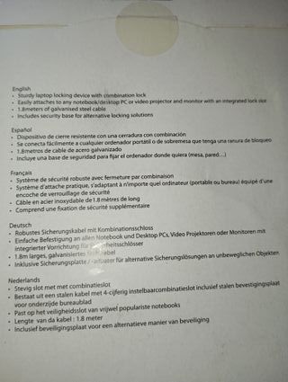 Cable Seguridad Portátil Combinación Security Lock
