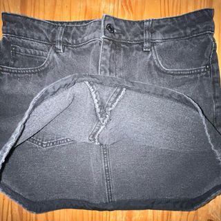 Falda vaquera negra Mango Talla L