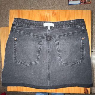 Falda vaquera negra Mango Talla L