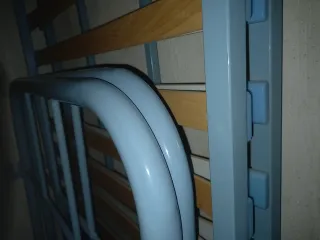 Litera 90x200cm Metal/Madera Azul