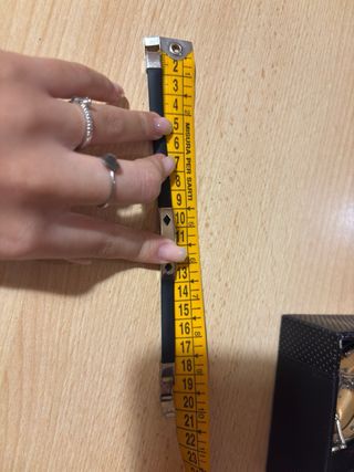 Bracciale Armani Uomo Nero e Argento