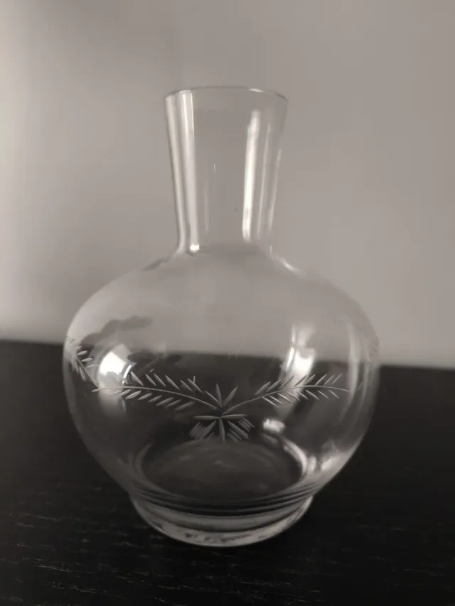 Fioriera vintage in cristallo intagliato