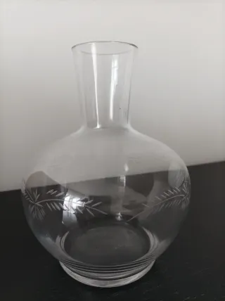 Florero vintage cristal tallado