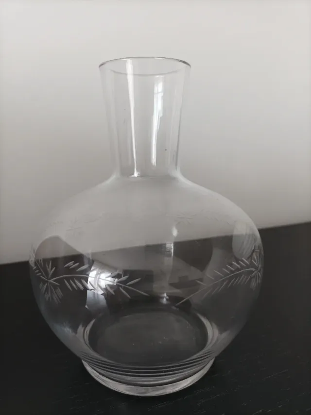 Fioriera vintage in cristallo intagliato