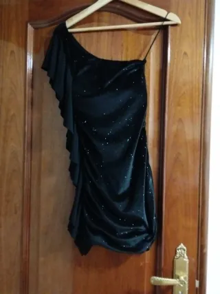 Vestido fiesta negro lentejuelas