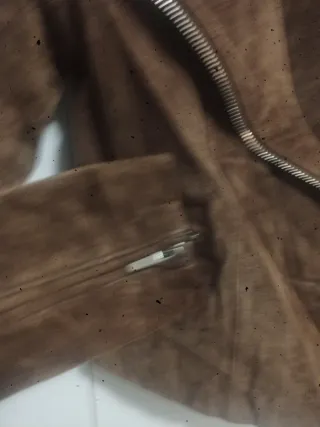 Chaqueta Mango Piel Marrón Talla M