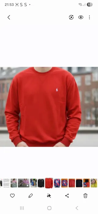 Sudadera Polo Ralph Lauren Roja Talla m