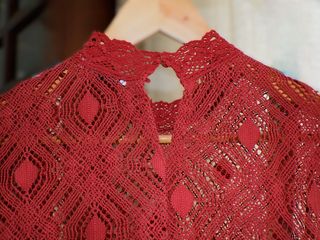 Top Zara Crochet Rojo