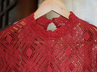 Top Zara Crochet Rojo