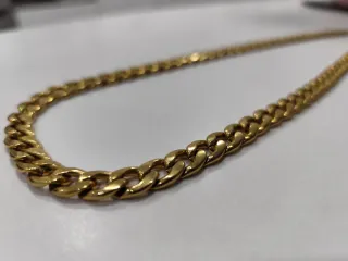 Cadena Cubana Imitación Oro 18k
