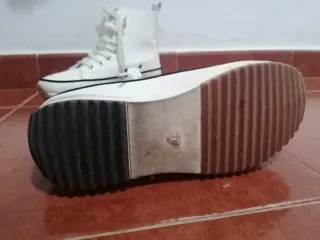 Botines blancos de plataforma