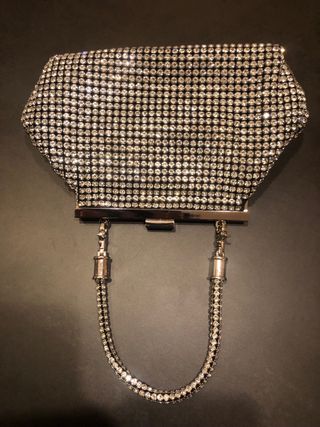 Borsetta strass argento