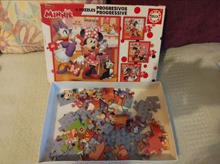 Puzzle Minnie Mouse Educa 4 Puzzles