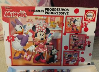 Puzzle Minnie Mouse Educa 4 Puzzles