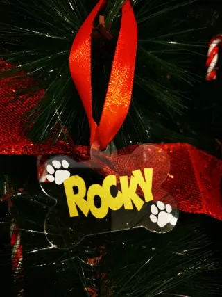 Esfera Navideña Personalizada Huella Dorada