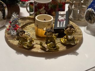 Set Regalo Natale Ceramica Multicolore