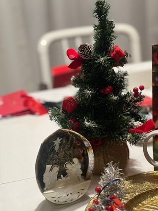 Set Regalo Natale Ceramica Multicolore