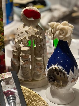 Set Regalo Natale Ceramica Multicolore