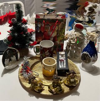 Set Regalo Natale Ceramica Multicolore