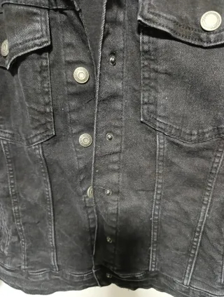 Cazadora vaquera Bershka negra Talla xl