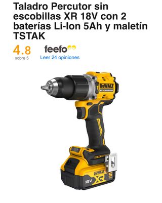 Taladro Perc. Dewalt XR 18V sin escobillas NUEVO