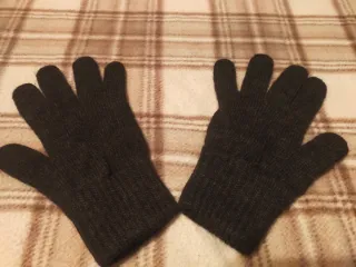 Guanti pura lana grigio scuro Boat House