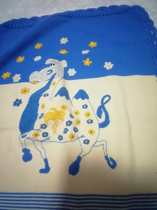 Copertina scialle lana culla