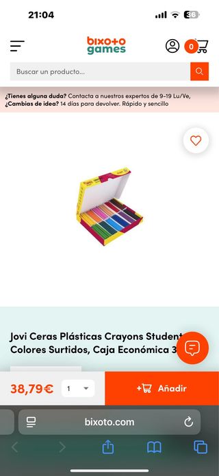 Jovi Ceras Plásticas Crayons Student Colores