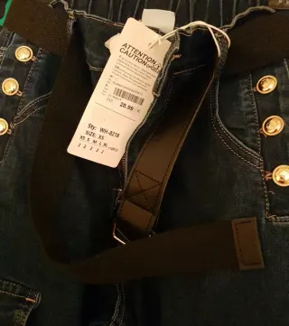 Pantalón cargo vaquero azul marino T.XS