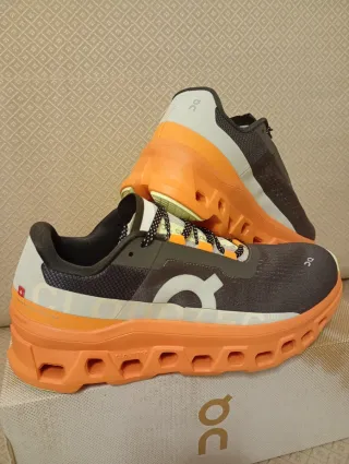 Scarpe On Running Cloumonster Grigio Arancione