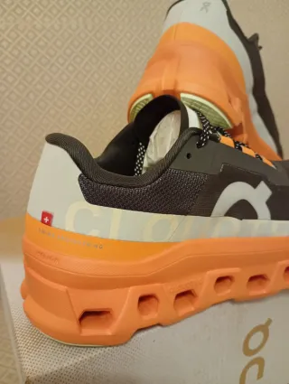 Scarpe On Running Cloumonster Grigio Arancione