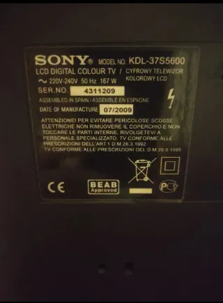 TV Sony Bravia Negra