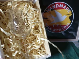 Copa de vino grabada personalizada