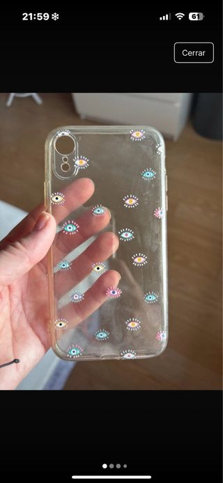 Custodia iPhone XR con design occhi