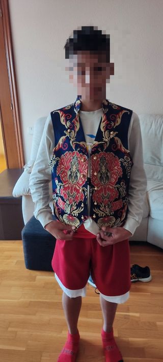 Chaleco Fallero Niño Azul y Rojo