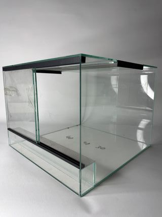 Terrario de cristal 40x40x30 con tapa de malla