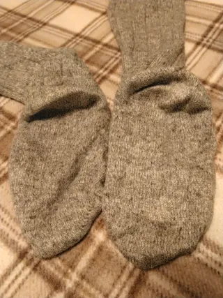 Calze lunghe lana grigio piede 21 cm