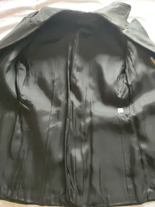 Chaquetón Piel Vintage Negro