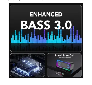 Altavoz Portátil con Luces LED